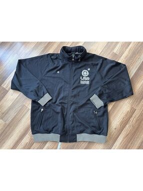 LRG Track Jacket Mens 4XL Black Full Zip Y2K Streetwear Big Tall